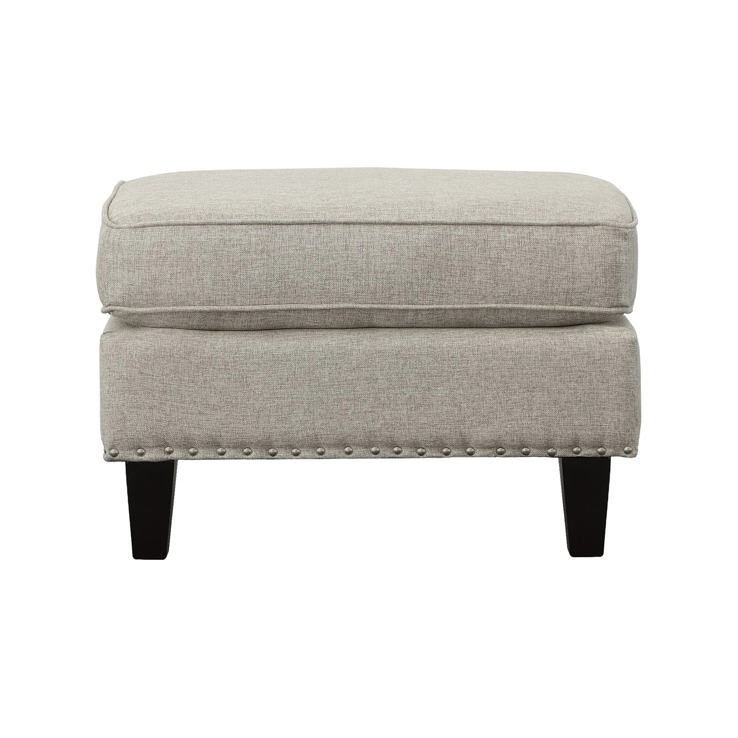 Erica - 497 Ottoman With Chrome Nail (Ista 3) - Heirloom Gray