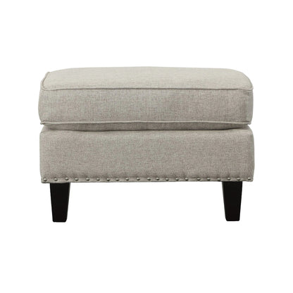Erica - 497 Ottoman With Chrome Nail (Ista 3) - Heirloom Gray