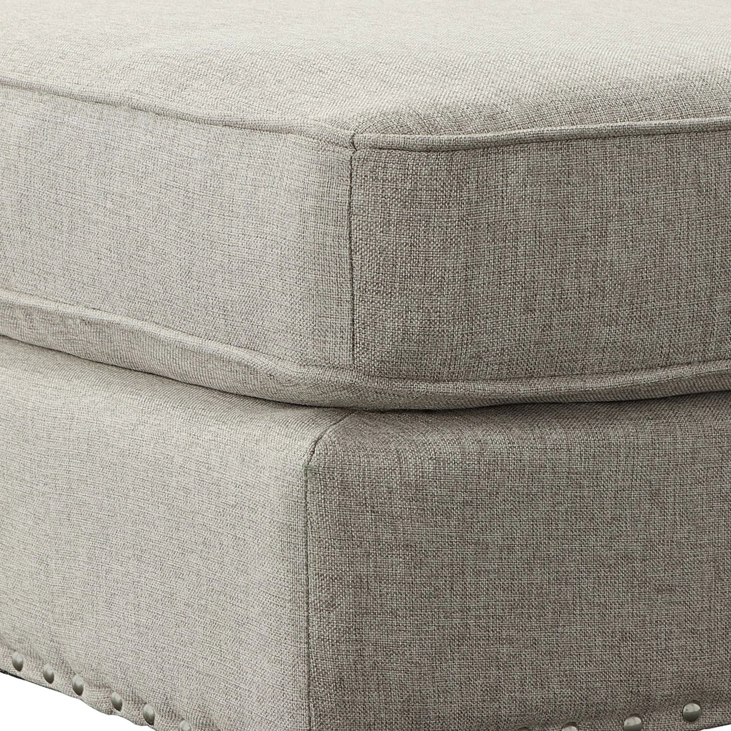 Erica - 497 Ottoman With Chrome Nail (Ista 3) - Heirloom Gray