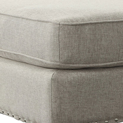 Erica - 497 Ottoman With Chrome Nail (Ista 3) - Heirloom Gray