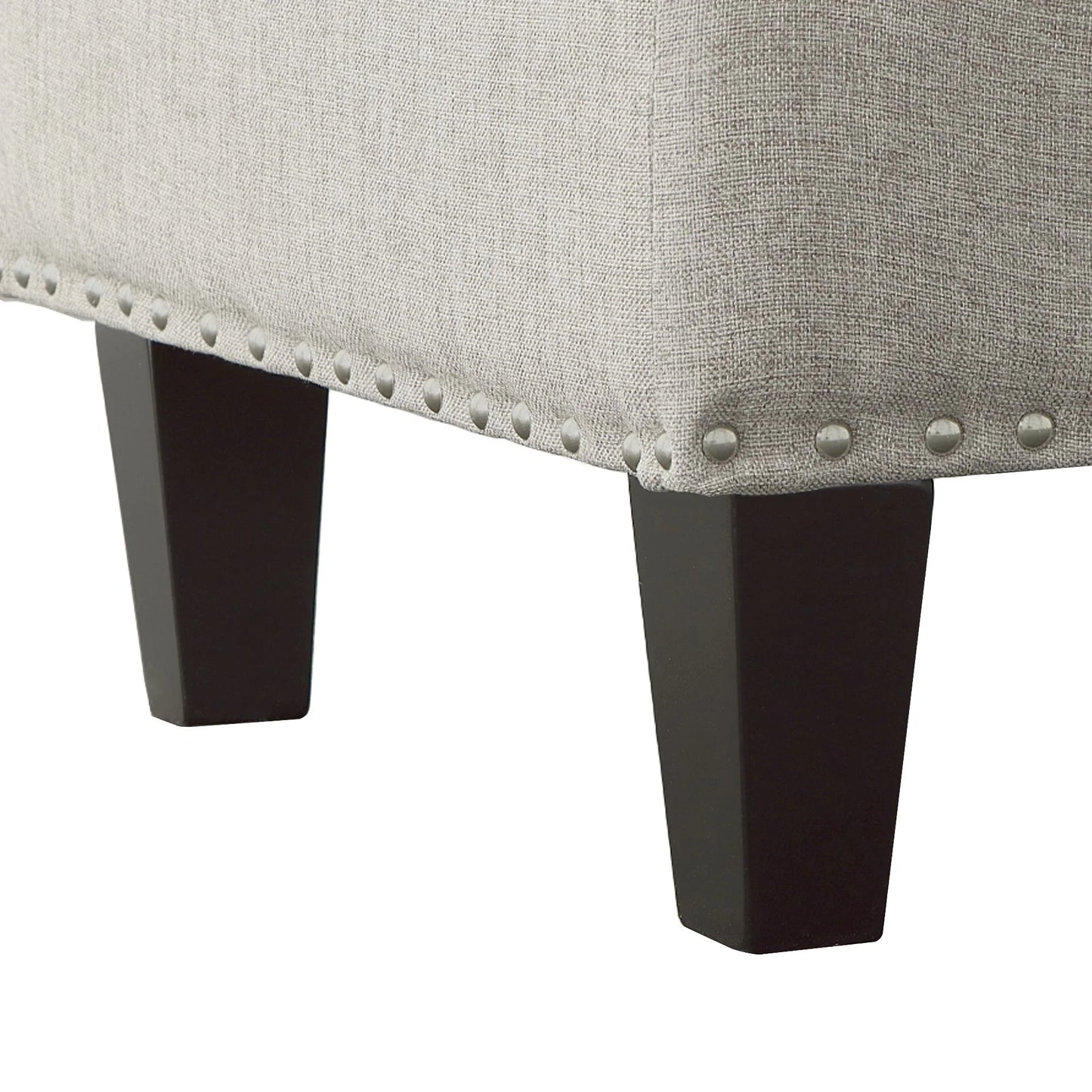 Erica - 497 Ottoman With Chrome Nail (Ista 3) - Heirloom Gray