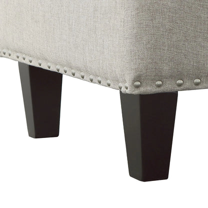 Erica - 497 Ottoman With Chrome Nail (Ista 3) - Heirloom Gray