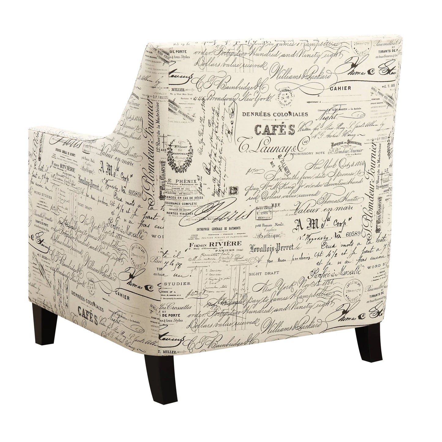 Erica - Chair & Ottoman - Beige / French Script