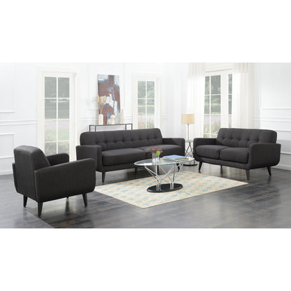 Hadley - 3 Piece Sofa Set - Charcoal