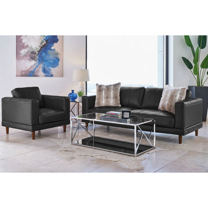Hampton - Chair - Fiero Charcoal (Top Grain / Pvc)