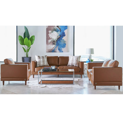Hampton - Chair - Fiero Tan (Top Grain/Pvc)
