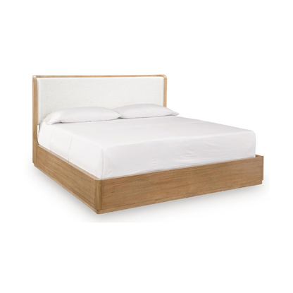 Pamaria - Queen Upholstered Bed - Light Brown
