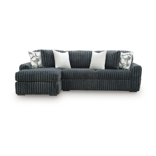 Midnight-Madness - 2-Piece Sectional Sofa With LAF Corner Chaise - Gunmetal