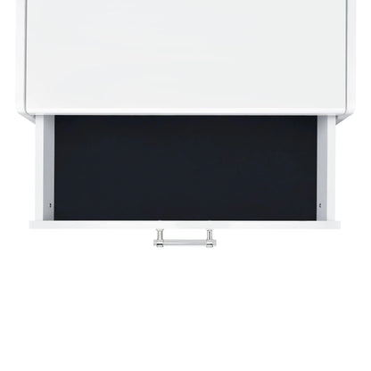 Irvine - Mini Vanity With Stool, LED And USB - Glossy White