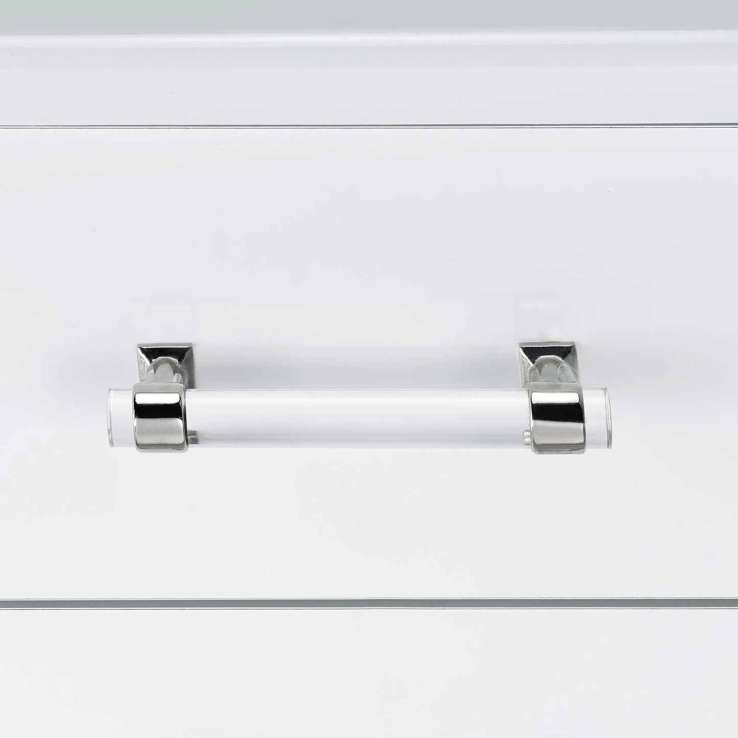 Irvine - Mini Vanity With Stool, LED And USB - Glossy White