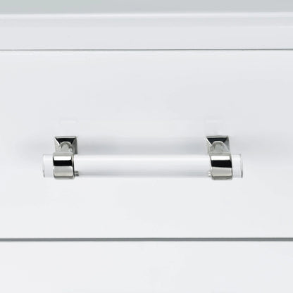 Irvine - Mini Vanity With Stool, LED And USB - Glossy White