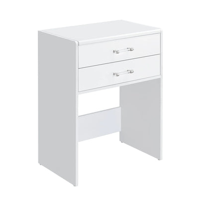 Irvine - Mini Vanity With Stool, LED And USB - Glossy White