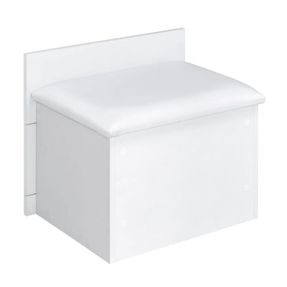 Irvine - Mini Vanity With Stool, LED And USB - Glossy White