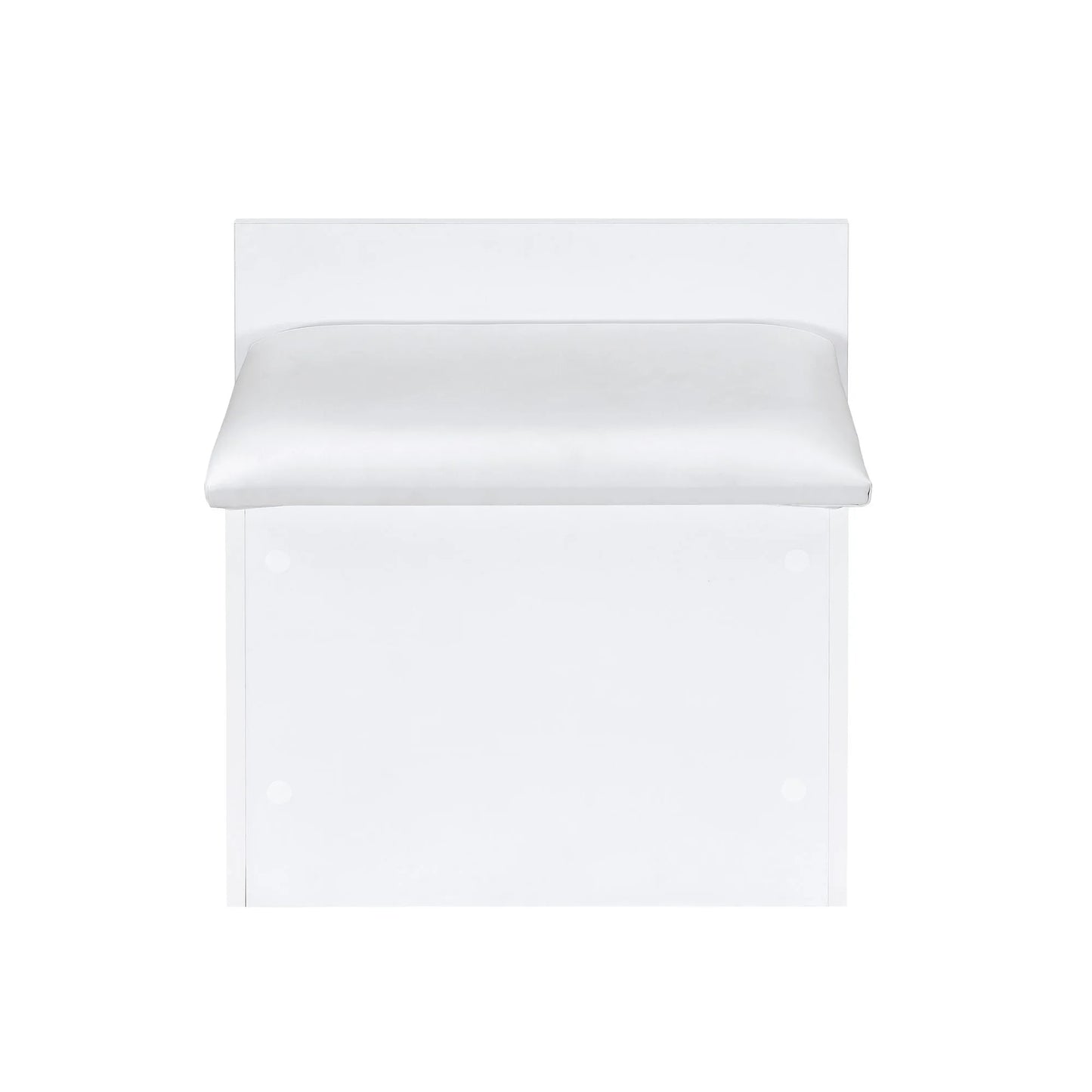 Irvine - Mini Vanity With Stool, LED And USB - Glossy White