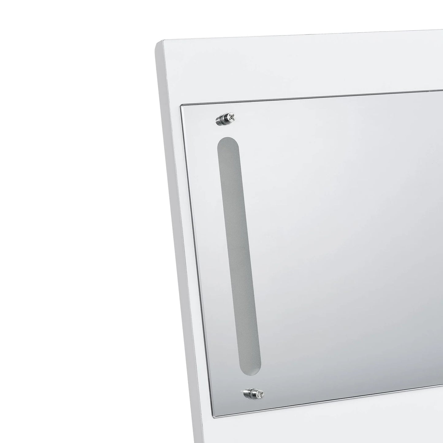 Irvine - Mini Vanity With Stool, LED And USB - Glossy White