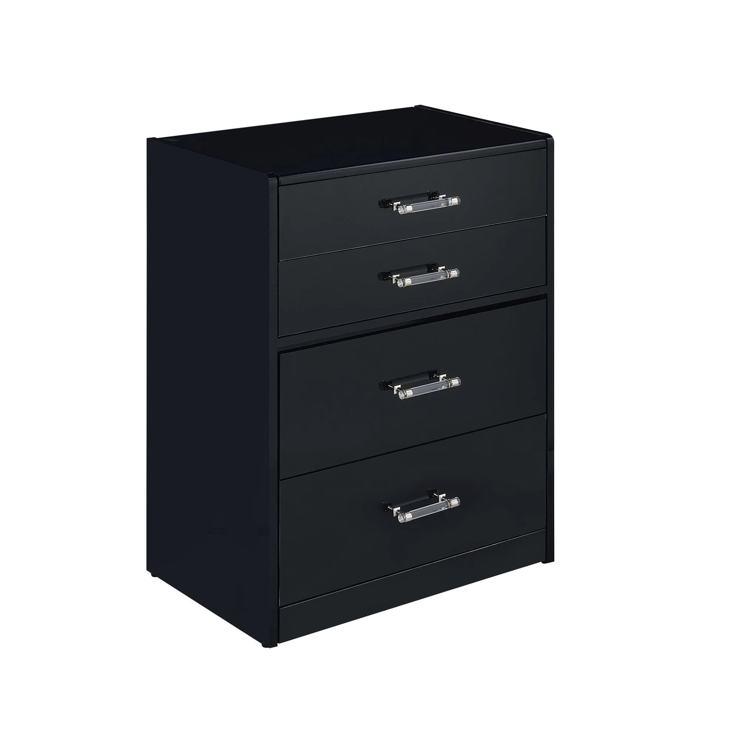 Irvine - Mini Vanity With Stool, LED And USB - Glossy Black