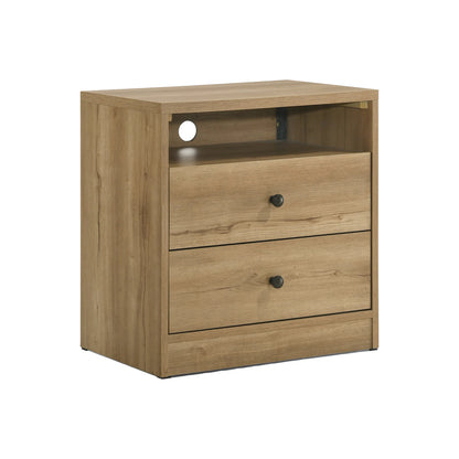 Vega - Nightstand - Natural Oak Melamine