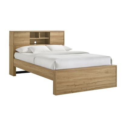 Vega - Full Bed - Natural Oak Melamine
