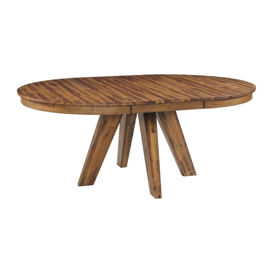 Vantage - Round Pedestal Table - Organic Spice Acacia
