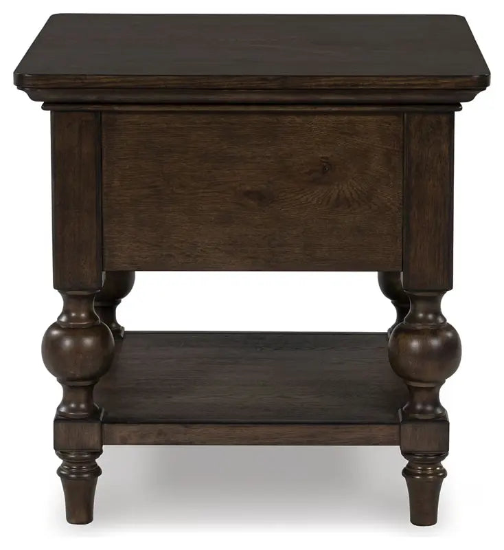 Veramond - Dark Brown - Square End Table 5