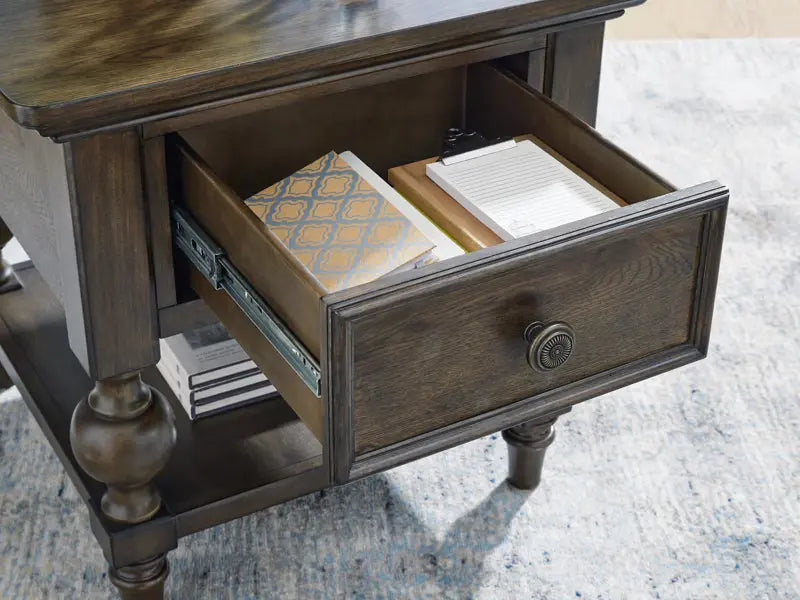 Veramond - Dark Brown - Square End Table 7