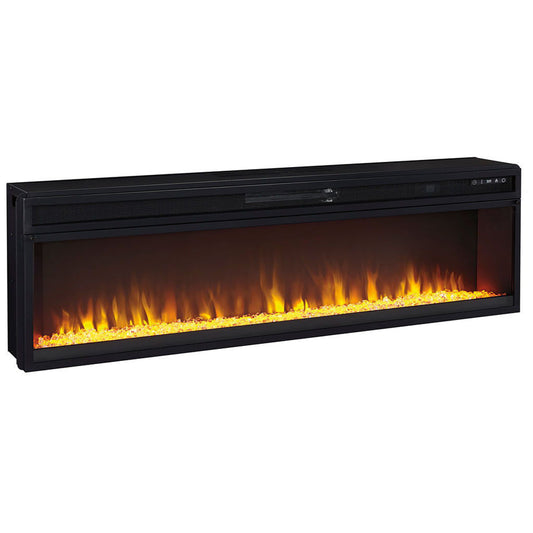 Entertainment - Black - Wide Fireplace Insert