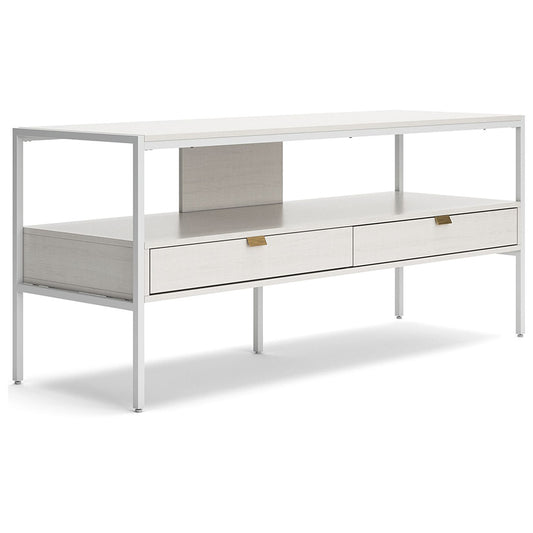 Deznee - White - Large TV Stand