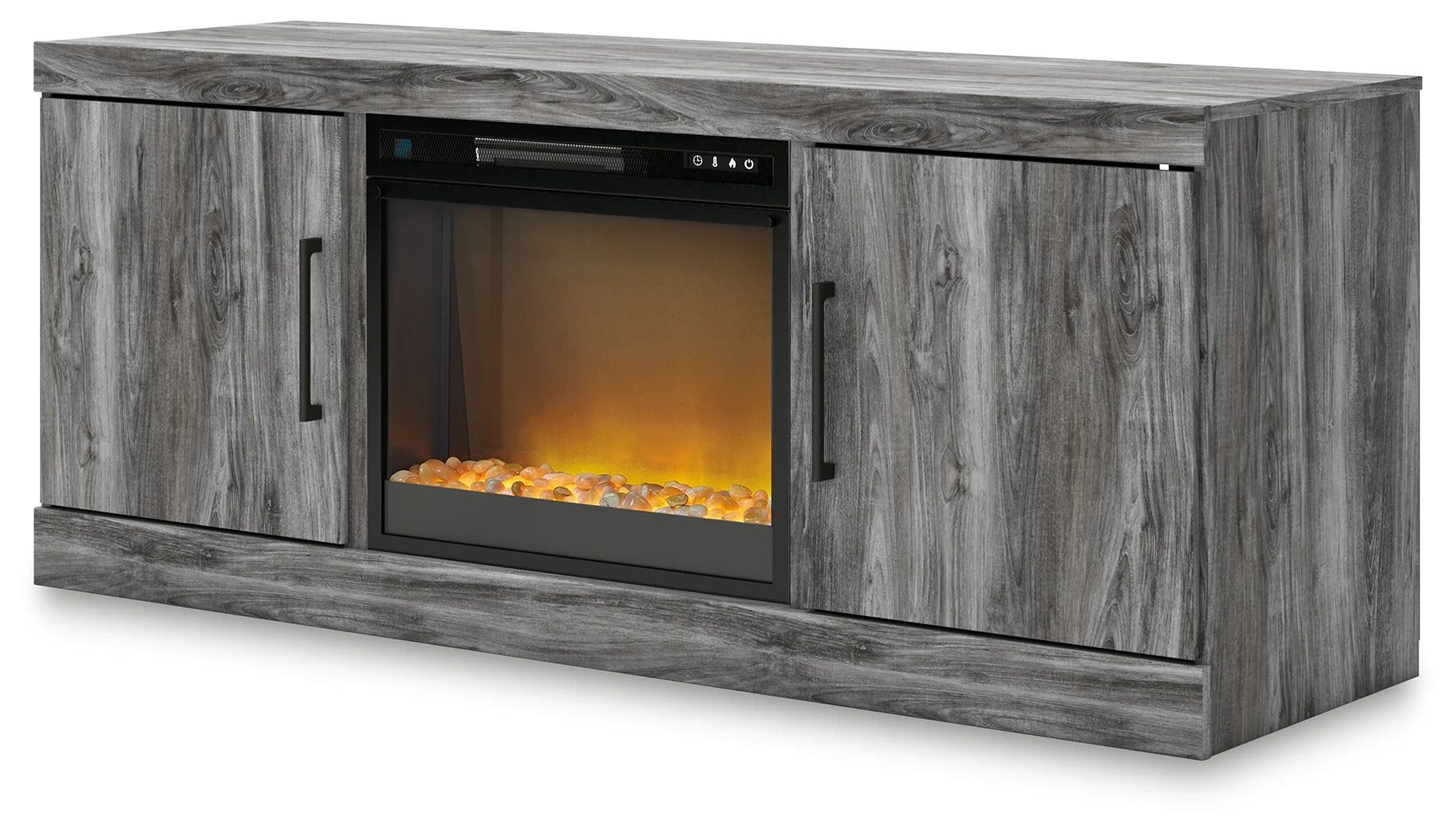 Baystorm - Gray - 64" TV Stand With Electric Fireplace-2