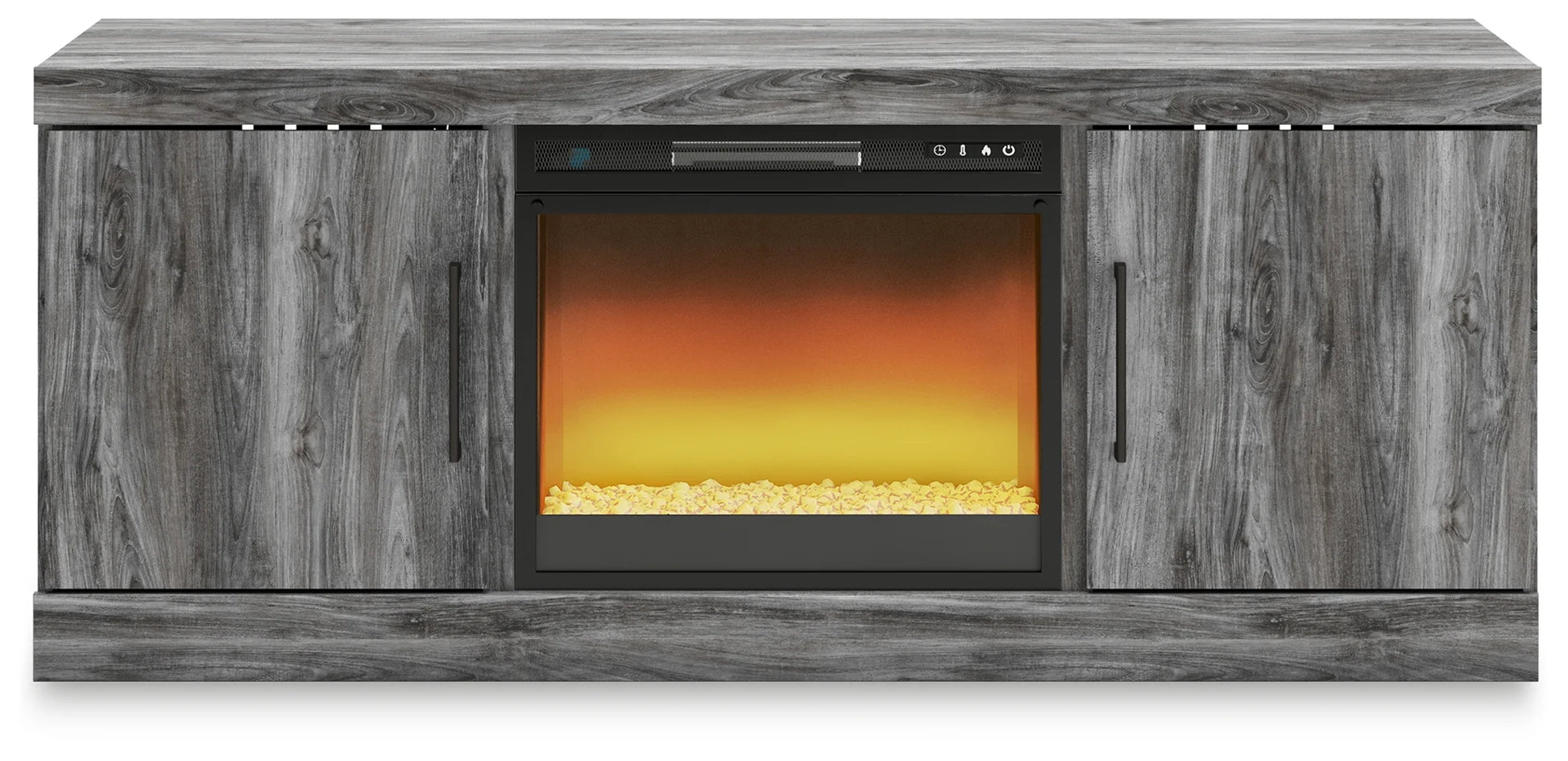 Baystorm - Gray - 64" TV Stand With Electric Fireplace-3