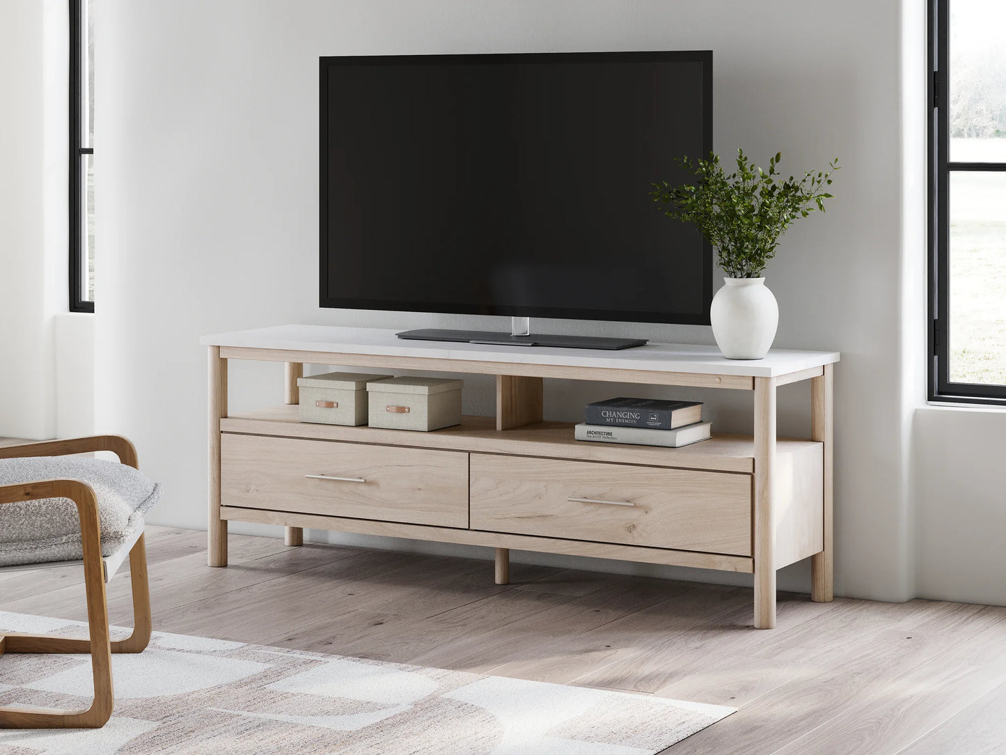 Cadmori - Two-tone - Extra Large TV Stand 1