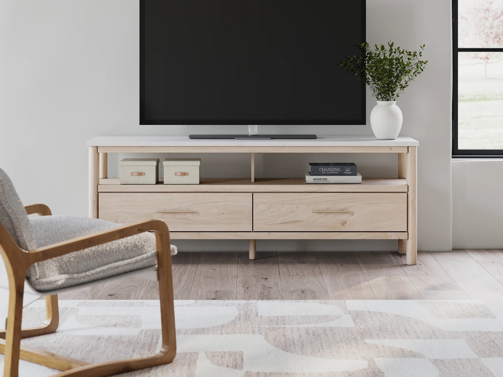 Cadmori - Two-tone - Extra Large TV Stand 11
