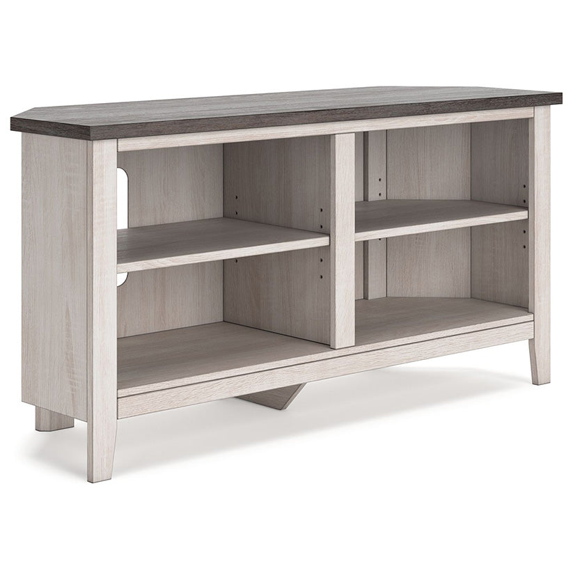 Dorrinson - Two-tone - Small Corner TV Stand