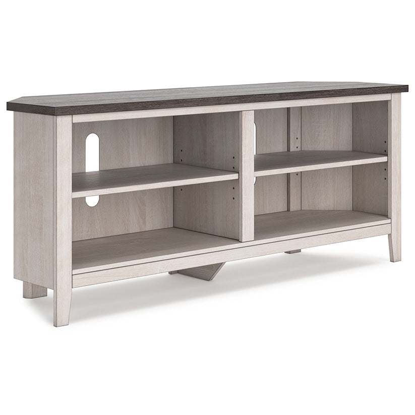 Dorrinson - Two-tone - Medium Corner TV Stand