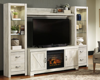 Bellaby - Whitewash - 4 Pc. - Entertainment Center - 63" TV Stand