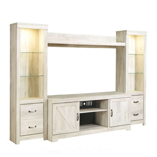 Bellaby - Whitewash - 4 Pc. - Entertainment Center - 63" TV Stand