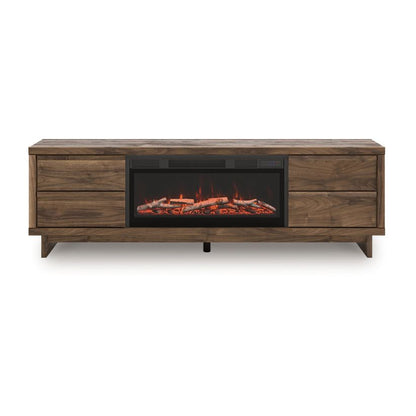 Zadilyn - Brown - 72" TV Stand With Electric Fireplace