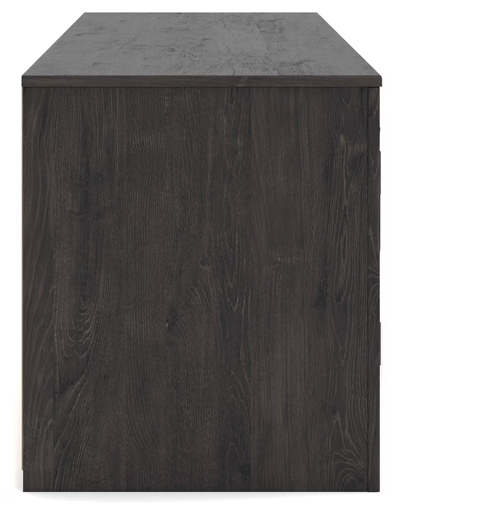 Cayboni - Black - 71" TV Stand With Electric Fireplace