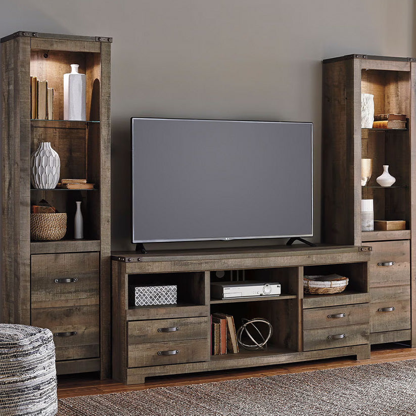 Trinell - Brown - 4 Pc. - Entertainment Center - 63" TV Stand