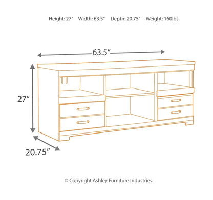 Trinell - Brown - 4 Pc. - Entertainment Center - 63" TV Stand