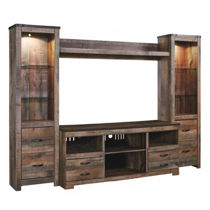 Trinell - Brown - 4 Pc. - Entertainment Center - 63" TV Stand