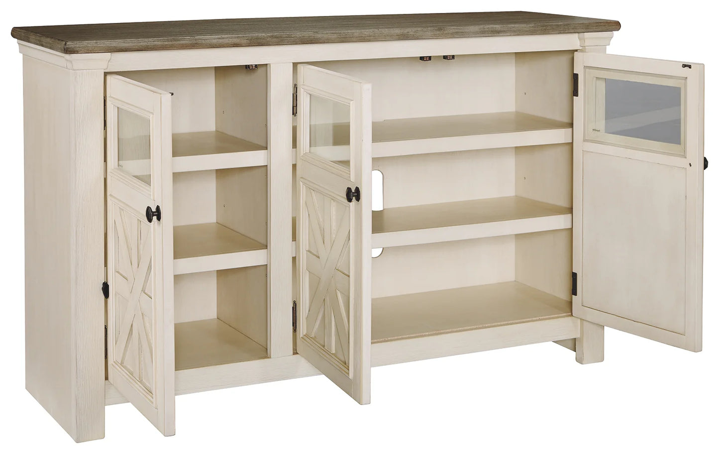 Bolanburg - White / Brown / Beige - Large TV Stand