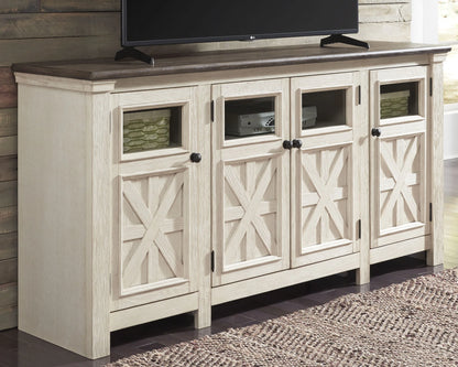 Bolanburg - White / Brown / Beige - Extra Large TV Stand