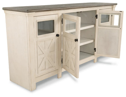 Bolanburg - White / Brown / Beige - Extra Large TV Stand