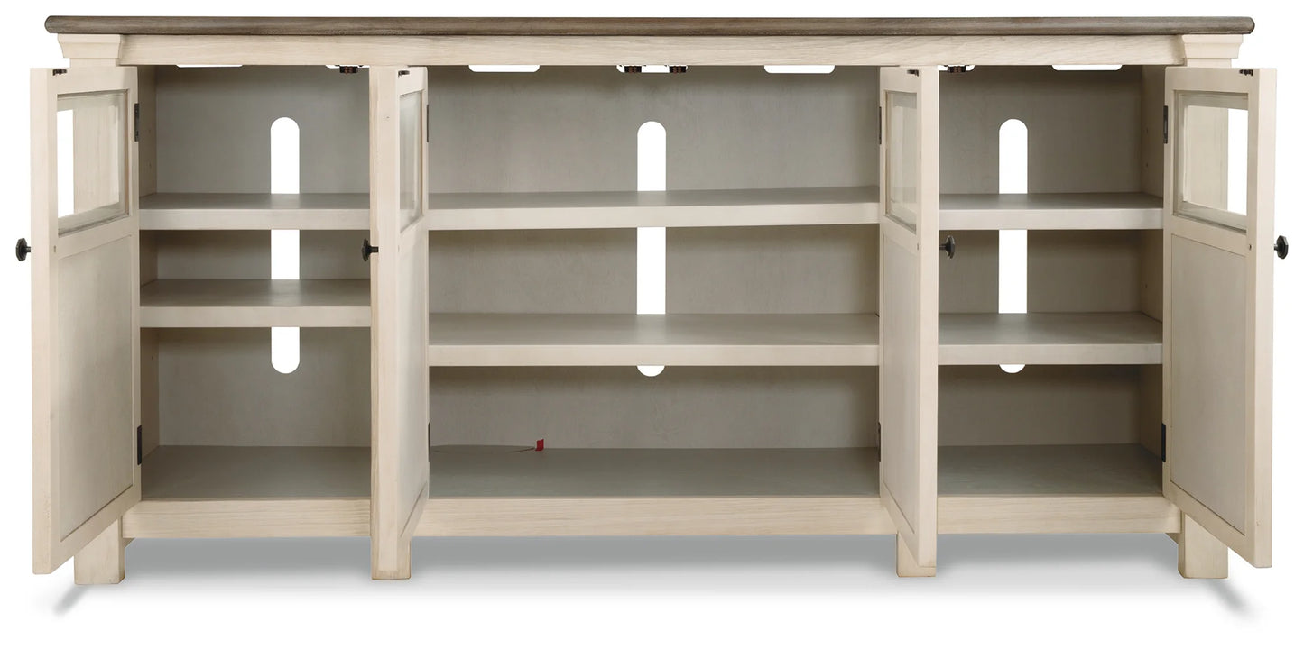 Bolanburg - White / Brown / Beige - Extra Large TV Stand