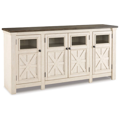 Bolanburg - White / Brown / Beige - Extra Large TV Stand