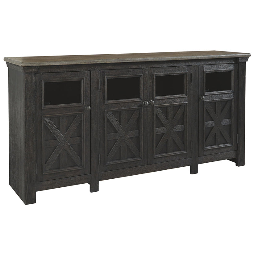 Tyler - Black / Gray - Extra Large TV Stand