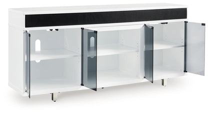 Gardoni - White / Black - Xl TV Stand With Fireplace Option-2