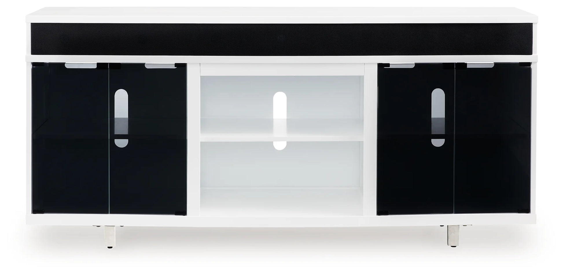 Gardoni - White / Black - Xl TV Stand With Fireplace Option-3