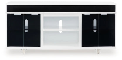 Gardoni - White / Black - Xl TV Stand With Fireplace Option-3