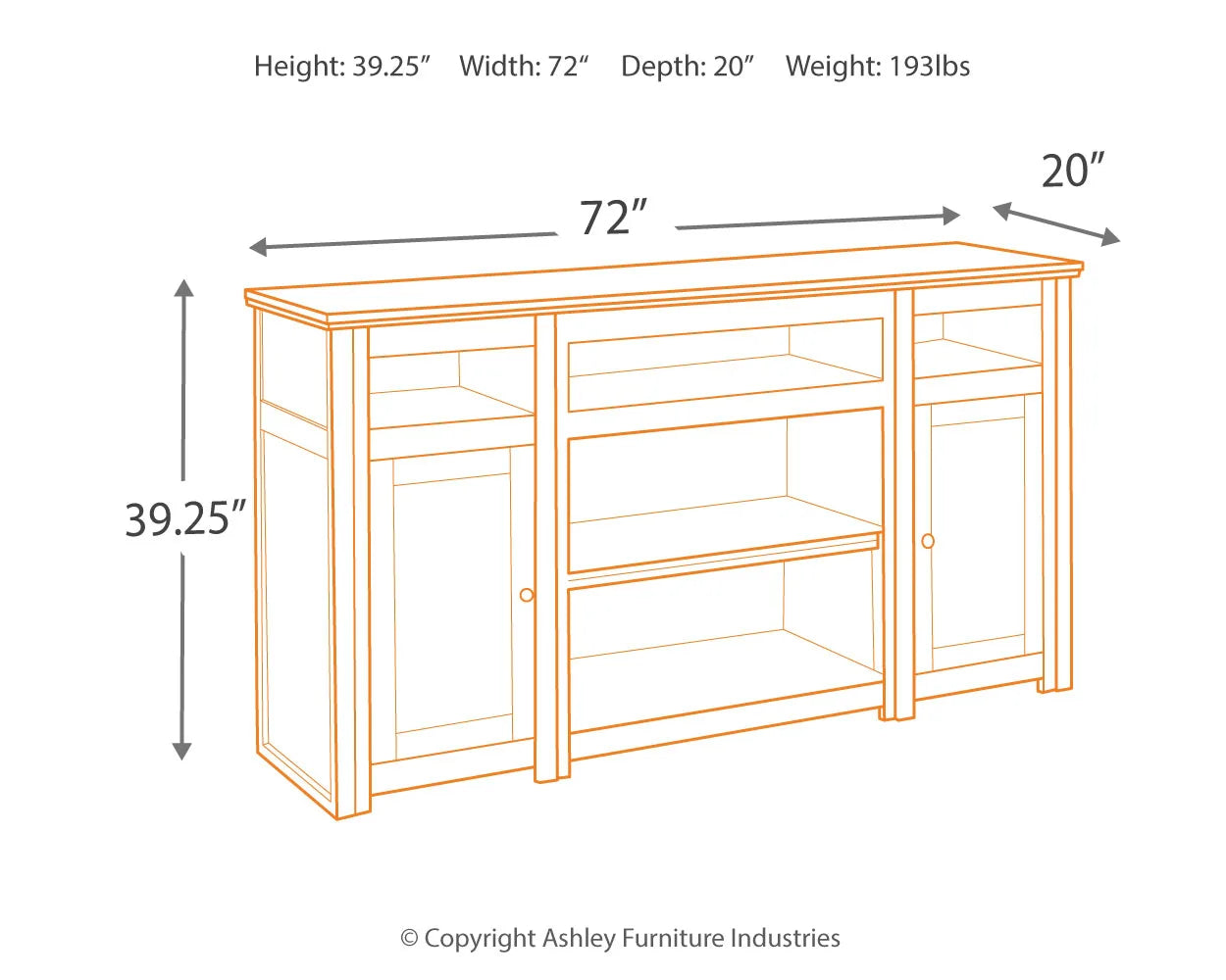 Harpan - Reddish Brown - Xl TV Stand W/Fireplace Option